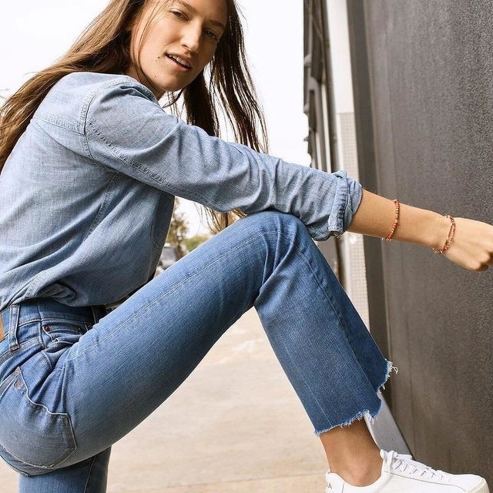 Madewell Cali Demi-Boot Jeans: Destructed-Hem Ed - Picture 7 of 11